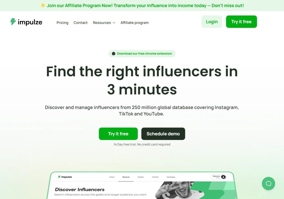 Impulze.ai: locate influencers in a simple way