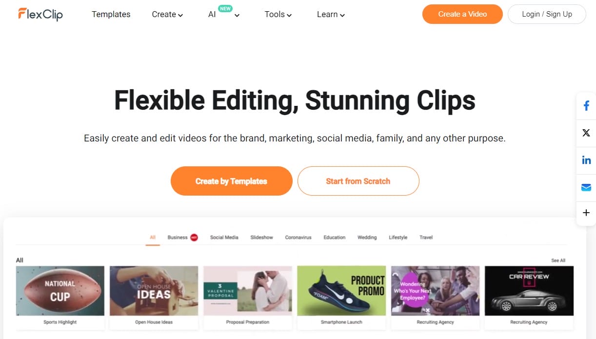 Discover FlexClip: A solution to create videos in a simple and professional way