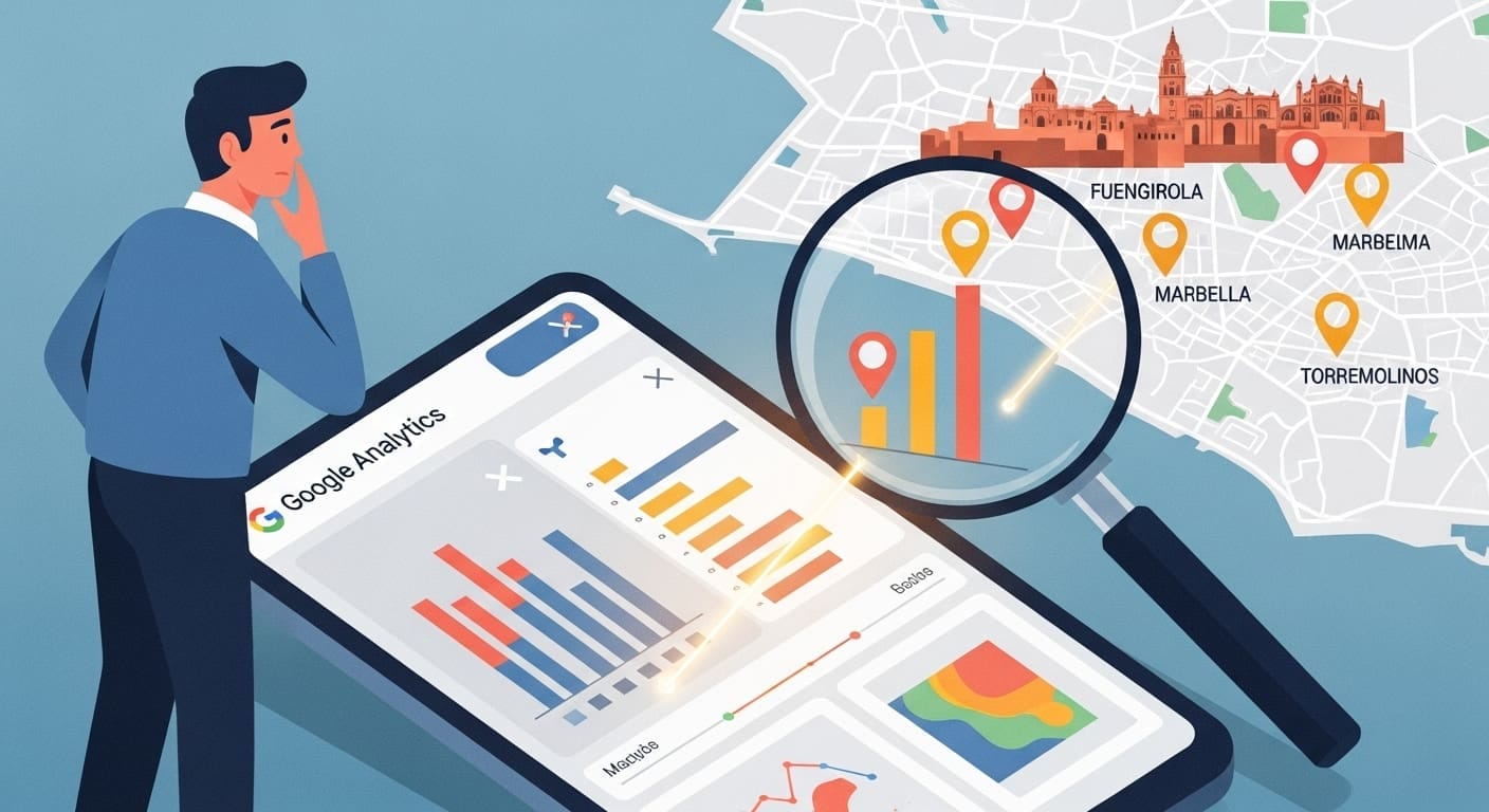 Google Analytics for local businesses: how to know how many visits to your website come from Malaga