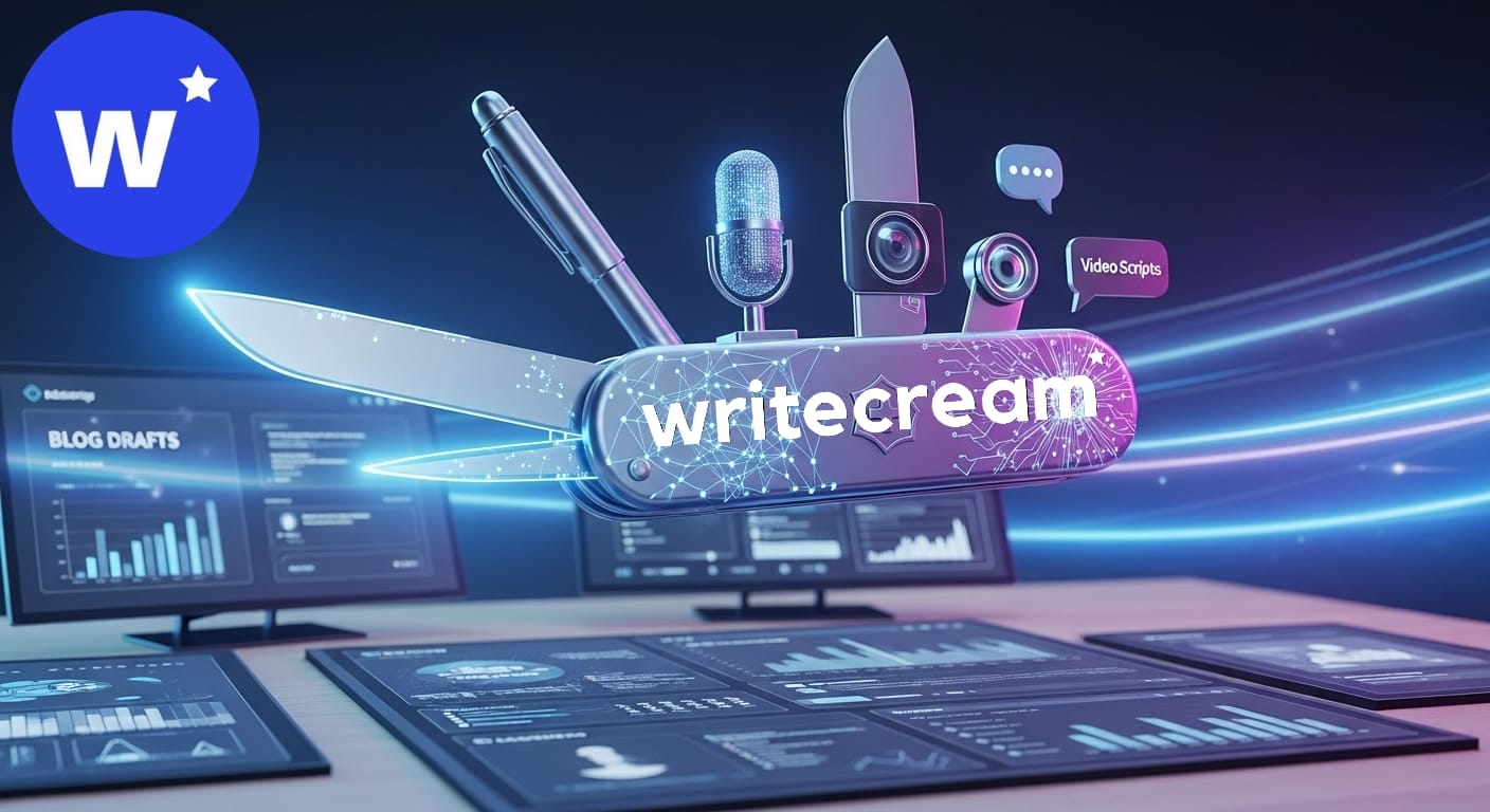Writecream: The Swiss Army Knife of AI That Supercharges Your Content
