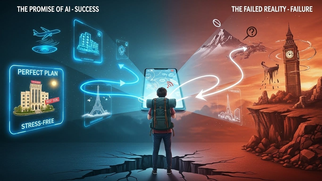 Real cases: successes and failures of trips planned with AI