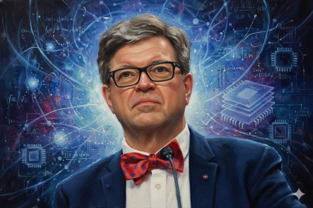 Un retrato al óleo de Yann LeCun